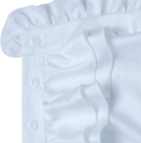 Vista 5 de Blusa gótica victoriana con volantes y cuello alto de encaje con linterna de manga larga