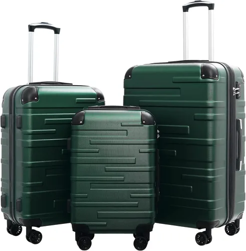 Vista 17 de Coolife Maleta extensible (solo 28") con cerradura TSA Spinner 2-Gris
