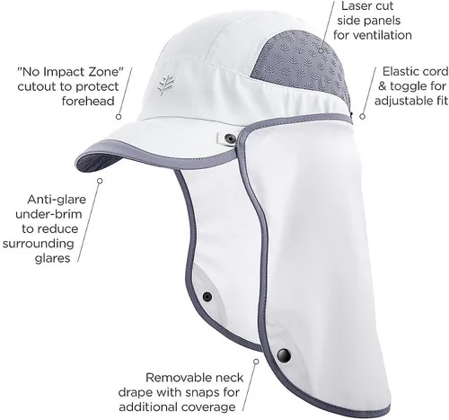 Vista 4 de Coolibar Gorra deportiva unisex UPF 50+ Agility - Protección solar
