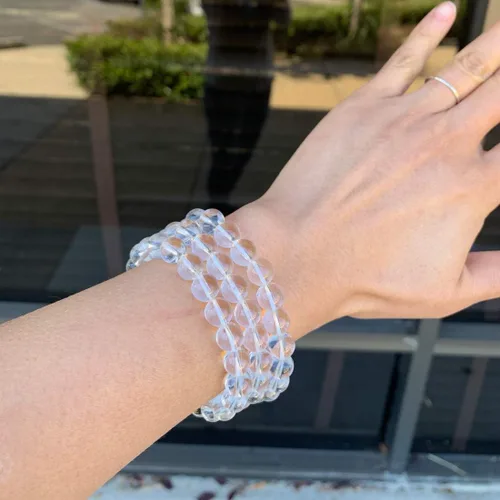 Vista 4 de Adabele 1pc Natural Stretch Gemstone Bracelet 8mm (0.31") Bead 7" to 8.5 inch Healing Crystal Energy Quartz Chakras Jewelry Women Men Girl Birthday