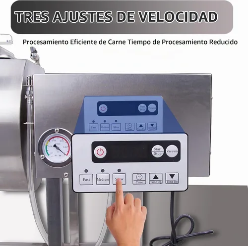 Vista 2 de Marinador de vaso de carne Hakka, máquina de curado al vacío, proceso de marinación rápida, 36 libras / 18 litros