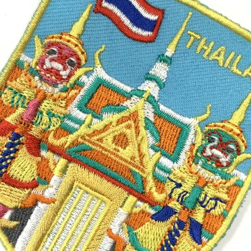 Vista 5 de A-ONE Templo del Buda Esmeralda Tailandia 3D Turístico Refrigerador Imán 1PC+Wat Phra Kaew Bangkok Craft Applique Patch 1PC, Resina Nevera, Parche