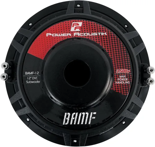 Vista 5 de Power Acoustik BAMF-124 BAMF Series Subwoofer (12", 3,500 vatios máximo, doble 4Ω), negro