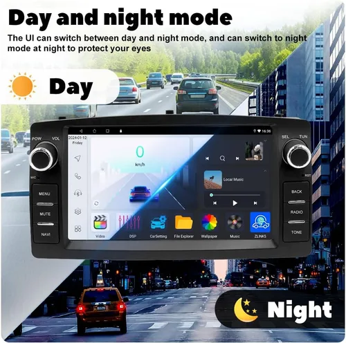 Vista 3 de Estéreo de coche 4+64G para Toyota Corolla E120 2000-2006 con Carplay Android Auto, pantalla táctil QLED de 7 pulgadas Radio Android con cámara