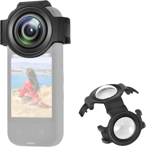 Vista 12 de Puluz Compatible con Insta360 One X2 Sticky Lens Guards PC Funda protectora para Insta 360 One X2 impermeable 360 Accesorios de cámara de acción