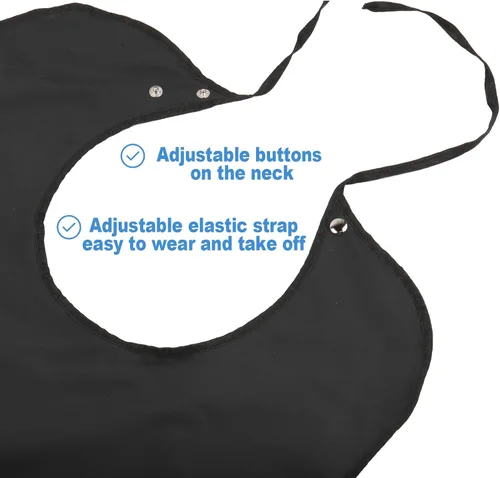 Vista 4 de JNIAP Foodie - Baberos para adultos con atrapador de migas, bromas de mordaza, babero, regalo ajustable, protectores de ropa para comer para adultos