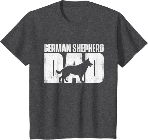 Vista 26 de Camiseta de pastor alemán para el día del padre del dueño de perros caninos, Negro