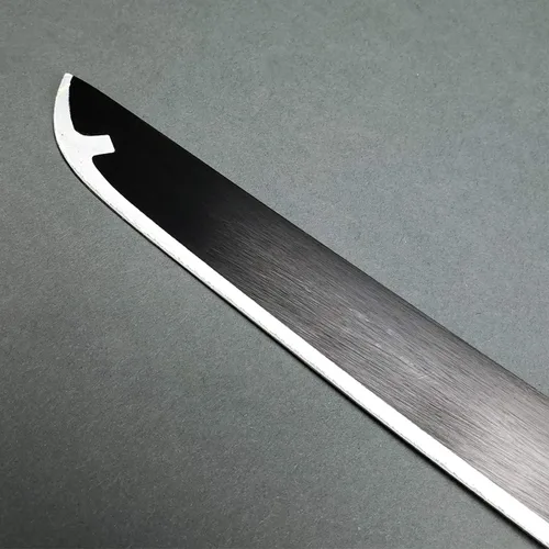Vista 6 de Fantasy Slayer - Espada samurái de metal, hoja de borde opaco. para colecciones, regalos, cosplay (negro-85)