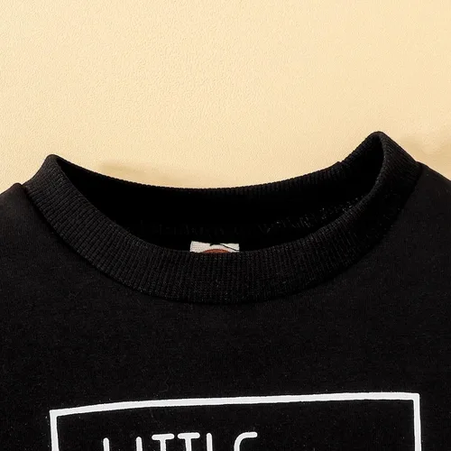 Vista 3 de Conjunto de 2 piezas de 2 piezas con estampado de letras para bebés y niños