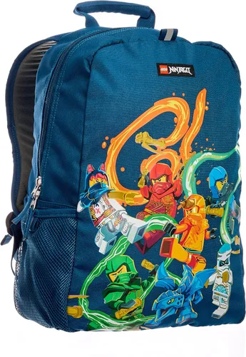 Vista 7 de Mochila escolar LEGO NINJAGO para niños, bolsa para libros, para viajes, para ir y venir, para el regreso a la escuela, para niños y niñas, Verde