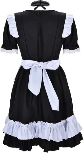 Vista 4 de eczipvz Halloween Costumes for Women, Womens Victorian Gothic Dress Oktoberfest Ruffle Beer Maid Dress Medieval Cosplay Dress
