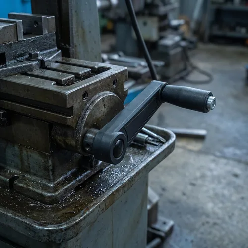 Vista 7 de Foldable Swivel Lathe Crank Handle Black for Milling Machine