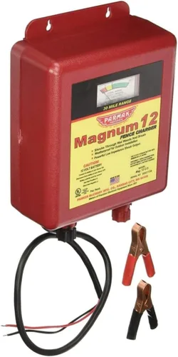 Vista 2 de Parmak MAG12-UO - Cargador eléctrico de cerca de 12 voltios Magnum de baja impedancia, funciona con pilas, rango de 30 millas, multicolor, doble
