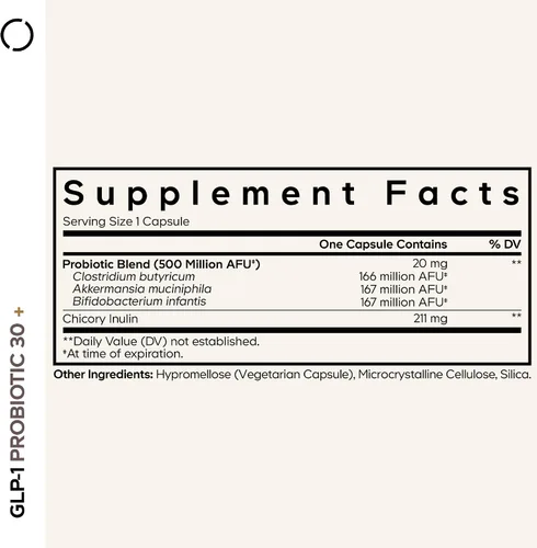 Vista 2 de Codeage GLP-1 Probiotic+ - Probióticos vivos Akkermansia, Clostridium, Bifidobacterium, suplemento probiótico de inulina de achicoria, prebióticos
