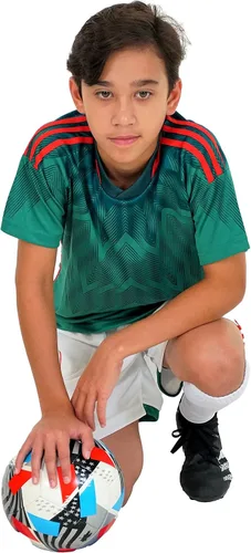 Vista 2 de PAIRFORMANCE Uniformes de fútbol para niños, camiseta deportiva de equipo y pantalones cortos para niños, ropa deportiva, unisex, de 4 a 14 años