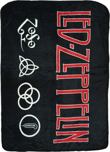 Vista 3 de Led Zeppelin 4 Symbols - Manta de felpa de forro polar súper suave y tierno