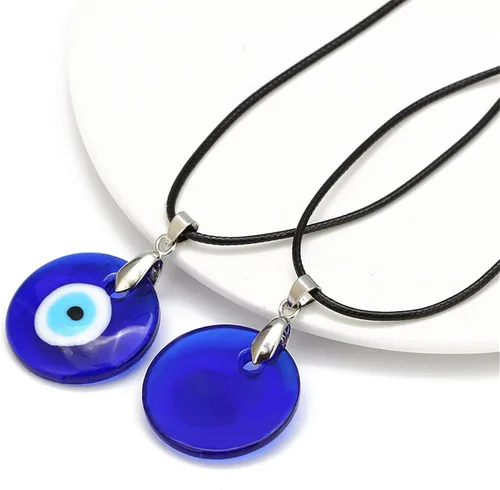 Vista 3 de Hmooy Collar de mal de ojo, collar de tercer ojo, collar de amuleto de mal de ojo, collar turco de la suerte, collar con dije de mal de ojo, collar