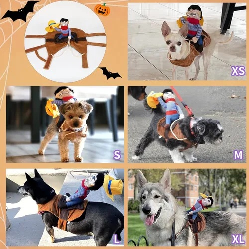 Vista 3 de T2Y - Disfraz de vaquero para perro, disfraz de Halloween para perros
