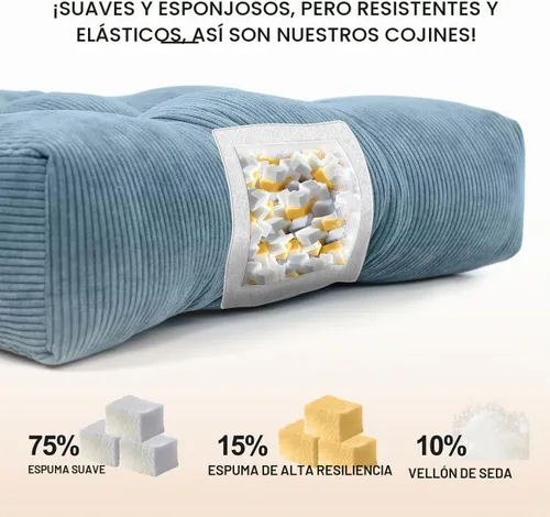 Vista 5 de Lokex Cojín para silla mecedora, acolchado para interiores, 28 x 18/18 x 18