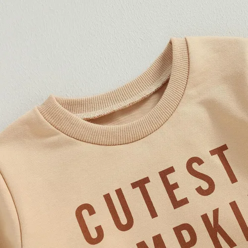Vista 146 de Disfraz de Halloween para bebé, sudadera de calabaza con cuello redondo, suéter de manga larga, ropa de otoño