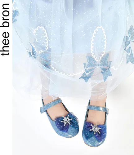 Vista 7 de THEE BRON Zapatos de vestir para niñas pequeñas, zapatos planos de ballet Mary Jane, zapatos de fiesta de princesa
