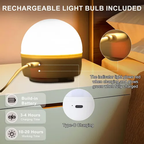 Vista 7 de Lightess Juego de 2 Apliques de Pared, Luces de Pared Recargables con Control Remoto y Bombillas RGB, Aplique de Pared Negro con Batería