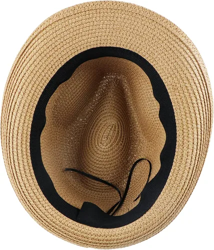 Vista 2 de Sombrero de sol plegable de ala corta para niños sombrero de sol de playa para niños y niñas