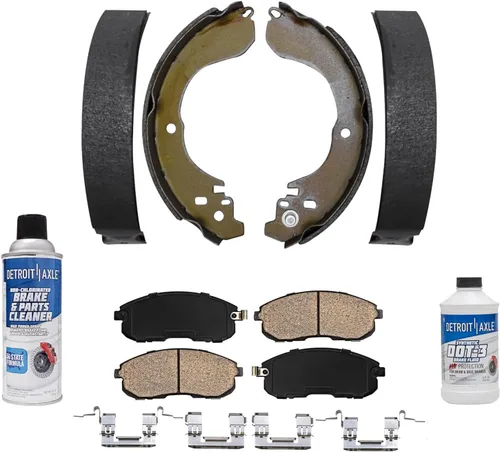Vista 112 de Detroit Axle - Kit de freno delantero para Dodge Ram 1500 Durango Dakota Chrysler Aspen Dakota Driver Side Disco Freno Pinza de freno de cerámica