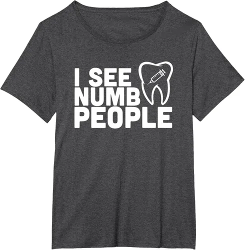Vista 23 de I see Numb People - Camiseta de regalo para dentista dental, Negro, S