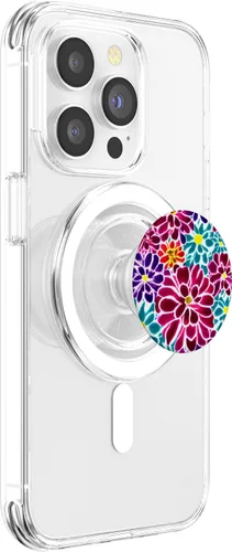 Vista 3 de Retro Flowers PopSockets MagSafe PopGrip para iPhone