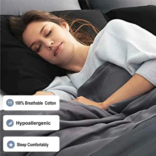 Vista 110 de Juego de 2 fundas de almohada 100% de algodón egipcio, fundas de almohada refrescantes de 400 hilos, fundas de almohada suaves y transpirables