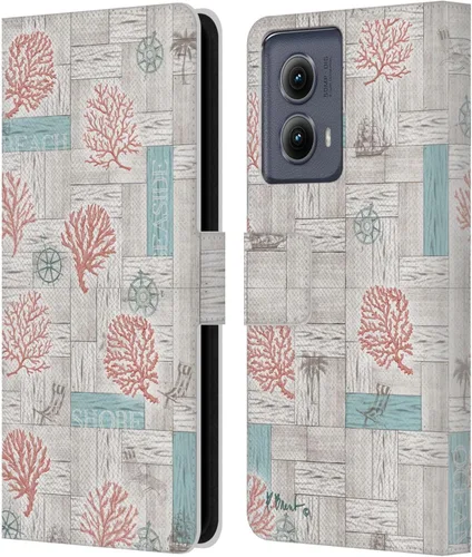 Vista 12 de Head Case Designs Funda de piel con licencia oficial de Paul Brent Agate Mermaid Coastal para Motorola Edge (2024)