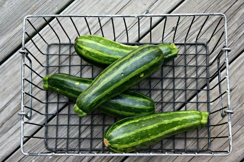 Vista 6 de Calabacín Vegetal Tigre Rayas Verde - 30 Semillas