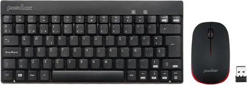 Vista 8 de Perixx PERIDUO-212 ES Teclado y ratón pequeños con Cable, 12 Teclas Multimedia, Negro, Configuración Española