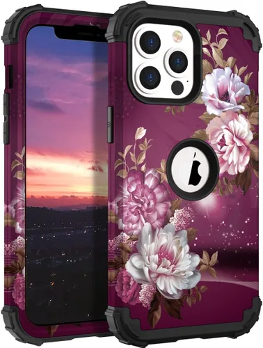 Vista 70 de Hocase Funda para iPhone SE 2022/2020, resistente a prueba de golpes, de plástico duro+goma de silicona, funda protectora híbrida para iPhone SE