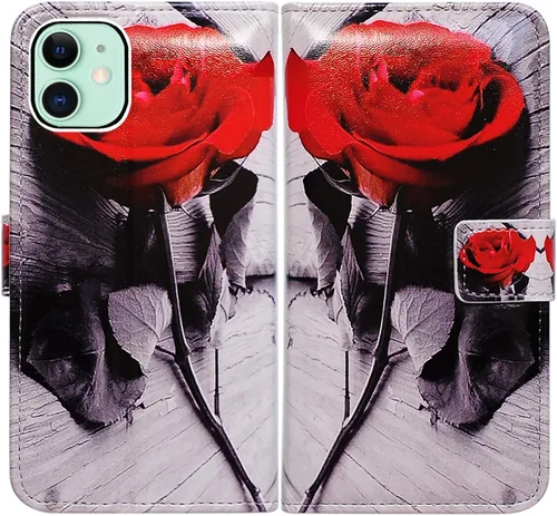 Vista 18 de Bcov - Funda para iPhone 13, funda tipo cartera de cuero verde con diseño de pájaro negro, funda con solapa y soporte con ranura para tarjetas