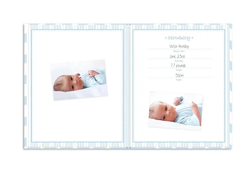 Vista 5 de Álbum de recuerdos "Dream Big" para bebé, marca Lil 'Peach, Cheurón azul, Azul Babybook Chevron Azul