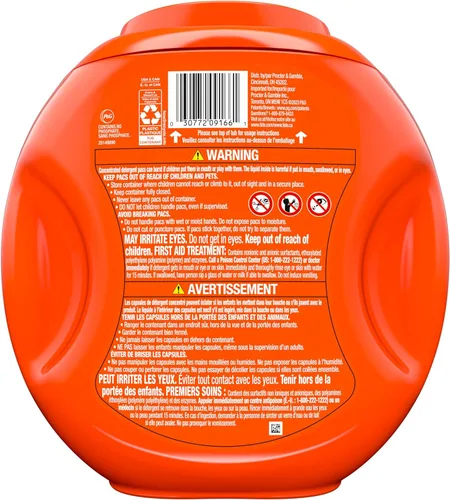Vista 13 de Tide PODS cápsulas de detergente para lavandería, removedor de manchas 3 en 1, combatiente de olores, protector de color, 76 unidades, compatible