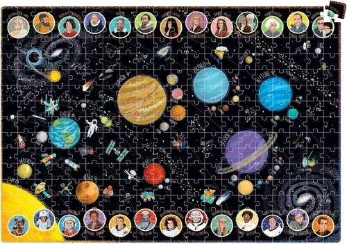 Vista 2 de Banana Panda Suuuper - Rompecabezas de suelo de 300 piezas con póster educativo grande con datos sobre el planeta, el espacio y la ciencia