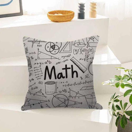 Vista 4 de Husandy - Fundas de almohada con fórmulas geométricas, teoría matemática y fórmula matemática, ecuación, garabato, escritura a mano, icono en funda