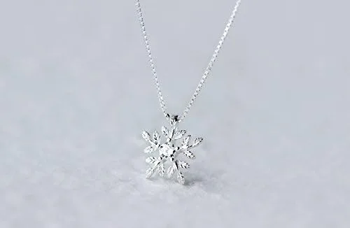Vista 3 de Helen de Lete Rhinestone Copo de nieve collar gargantilla de plata de ley 925