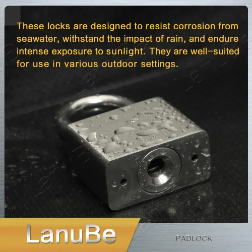 Vista 8 de LanuBe Candados marinos de acero inoxidable 304 con igual llave para uso en exteriores, cuerpo de 1-9/16 pulgadas de ancho, cuerpo de acero