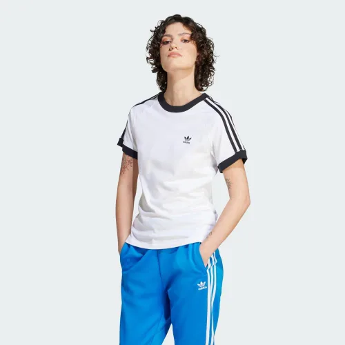 Vista 2 de adidas Originals Adicolor Classics - Camiseta delgada de 3 rayas para mujer
