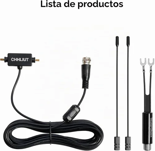 Vista 8 de Antena dipolo universal de radio FM 75 ohmios para receptor estéreo