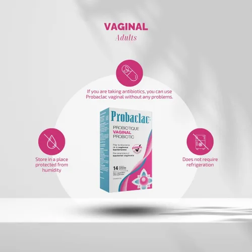 Vista 4 de Probaclac Probiótico vaginal para VB Fórmula de vaginosis bacteriana Clínicamente aprobado Reduce la recurrencia de VB Equilibra el pH