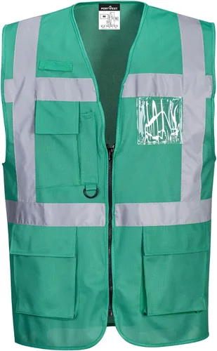 Vista 4 de Portwest Chaleco de trabajo de seguridad ejecutivo F476 Iona con cinta reflectante