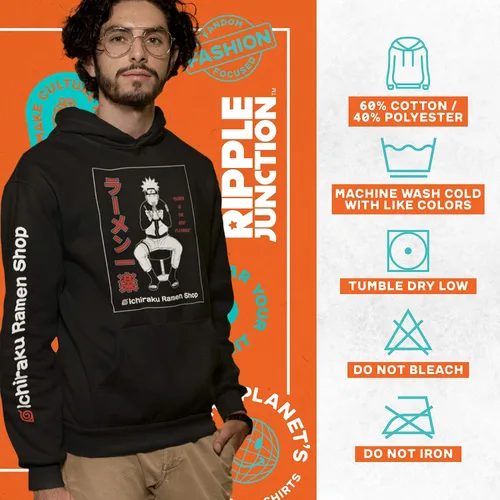 Vista 4 de Ripple Junction Naruto Shippuden - Sudadera con capucha unisex para adulto Ichiraku Ramen Best Pleasure