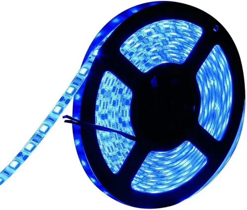 Vista 8 de Tira de luces LED impermeable verde, 16 pies/5 m SMD5050 300 LEDs DC12V cinta LED flexible y cortable (sin adaptador/enchufe de 12V)