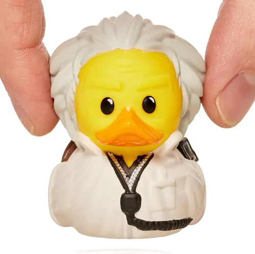 Vista 3 de TUBBZ Edición en caja Doc Brown - Figura coleccionable de pato de goma de vinilo - Producto oficial de Volver al Futuro - TV, películas y videojuegos