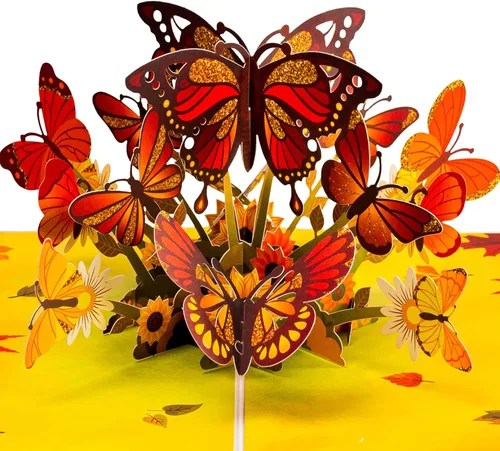 Vista 12 de Paper Love Tarjeta de Árbol de Otoño Tarjeta de Felicitación Desplegable 3D de Arce de Otoño para Acción de Gracias, Regalo de Anfitriona o Amigo